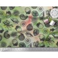 thumbnail image 2 of Soimoi Polyester Crepe Fabric Direction Compass & Seashell Ocean Fabric Prints by Yard 42 Inch Wide, 2 of 3
