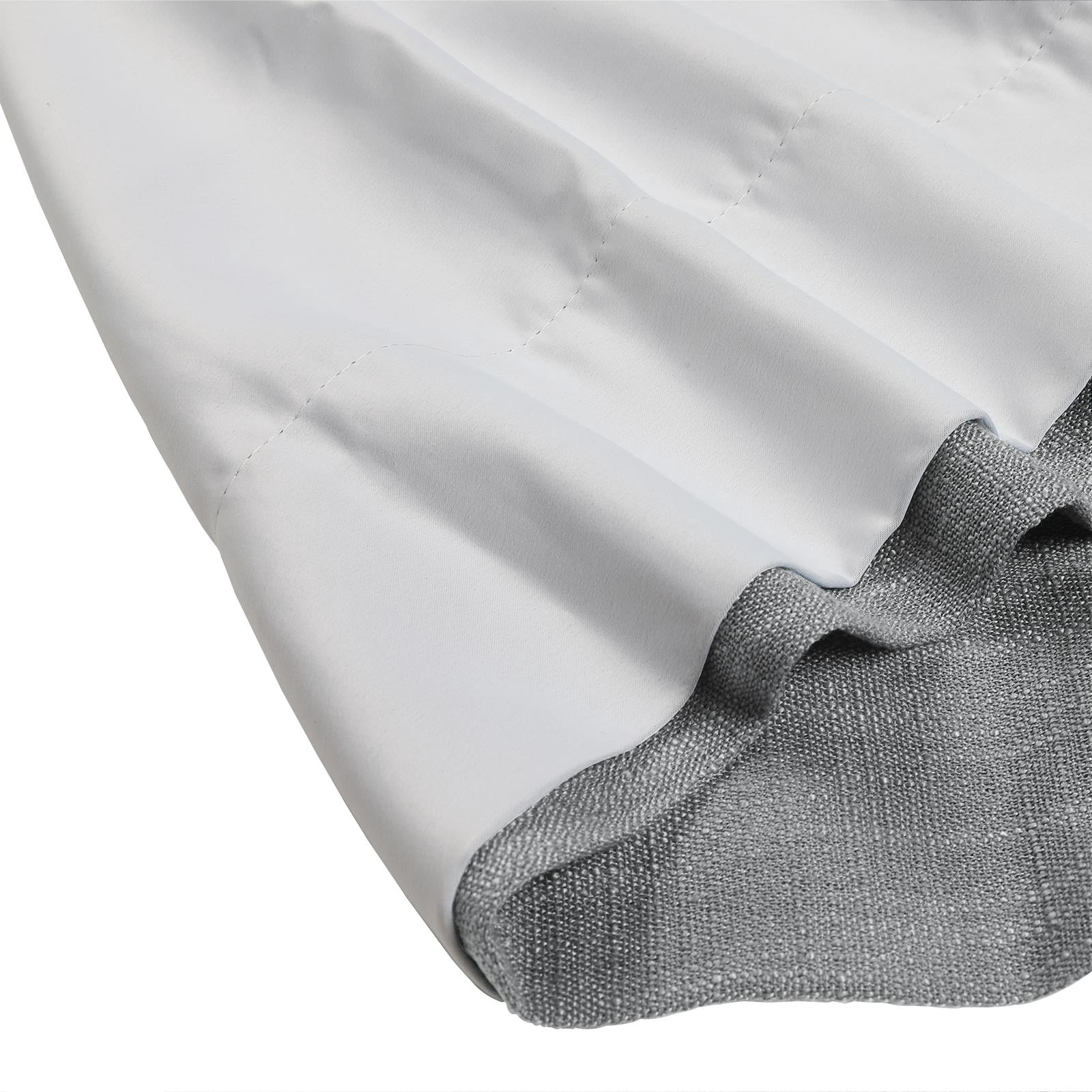 TWOPAGES Grey Linen Curtain with Room Darkening Lined, 50Wx96L Kyla Collection ( 1 Panel )