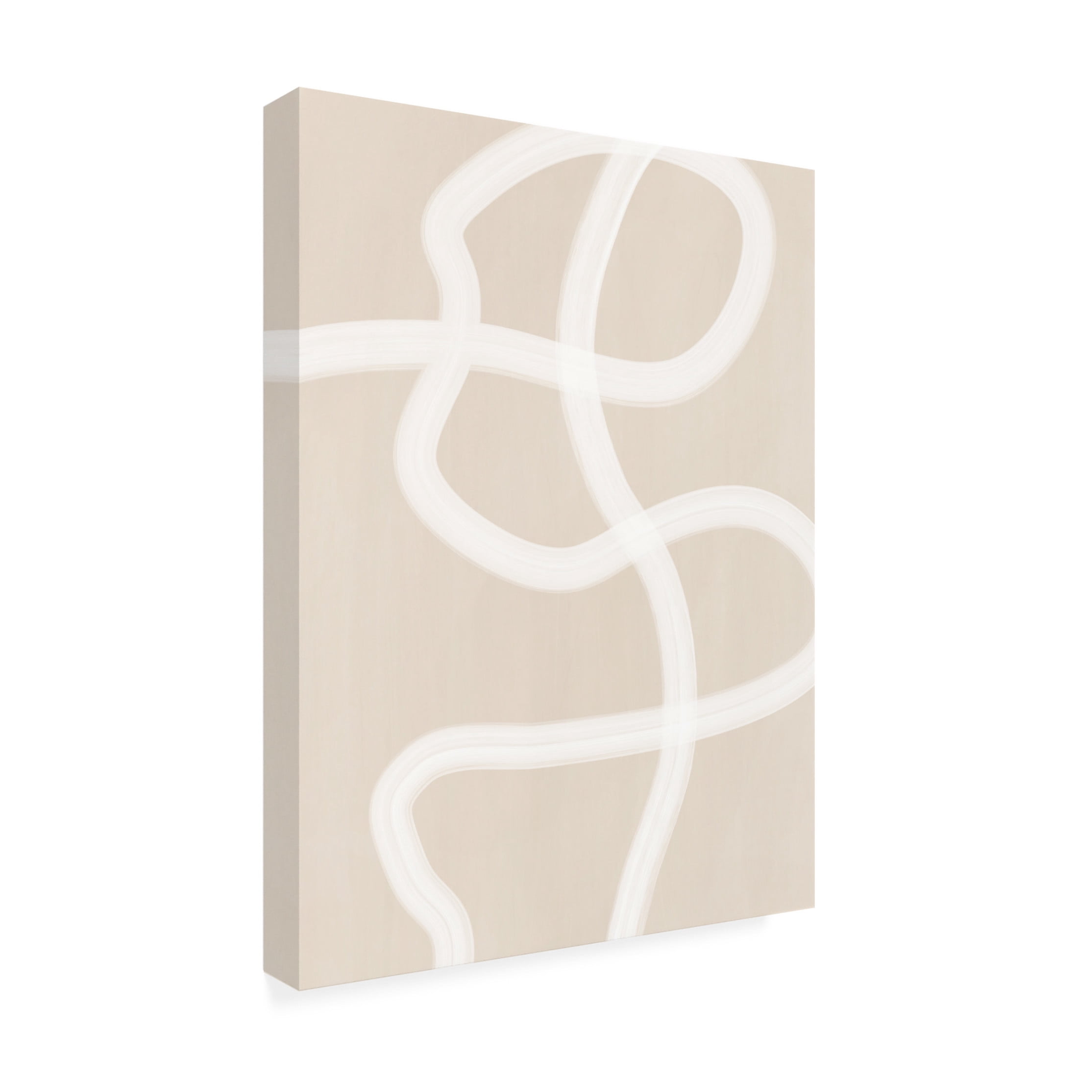 Trademark Fine Art Elena Ristova White Brush Stroke Poster No.1 Canvas Wall Art
