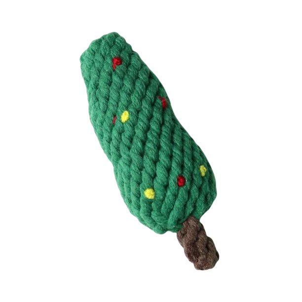 Juguete de cuerda para masticar perros, entrenamiento interactivo para perros pequeños, medianos y grandes, mordedura de limpieza Árbol 18cm Zulema nudo masticable