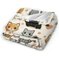 thumbnail image 4 of Cat Blanket Kitten Fleece Throw Blanket Super Soft Warm Cozy Fuzzy Plush Cute Cat Blanket Gifts for Girls Boys Kids Room Decor 50"X60", 4 of 6