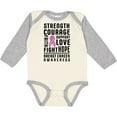 thumbnail image 3 of Inktastic Breast Cancer Awareness Strenght Courage Support Love Boys or Girls Long Sleeve Baby Bodysuit, 3 of 5