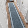thumbnail image 1 of Ottomanson Aisle Runner Rug 1'11" x 52' – Soft Non-Slip Rug, Low Pile Carpet for Hallways, Events, Churches & Extra-Long Indoor Spaces, Greek Border Greyish Blue, 1 of 5