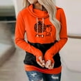 thumbnail image 1 of EGNMCR Chandails en Molleton Sans Capuche pour Femmes, Chandail en Molleton pour Femmes, Chemises à Manches Longues Mode Imprimé Col Rond Pull Tops Blouse à Capuche Blouse pour Femmes, 1 of 5