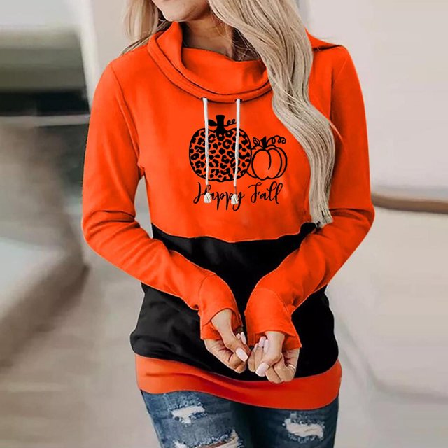 EGNMCR Chandails en Molleton Sans Capuche pour Femmes, Chandail en Molleton pour Femmes, Chemises à Manches Longues Mode Imprimé Col Rond Pull Tops Blouse à Capuche Blouse pour Femmes
