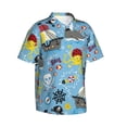 thumbnail image 2 of Haiem Pirate Marine Animals Printed Hawaiian Shirt for Men - Men’s Casual Beach Summer Shirts - Stretch Fabric with Modern Fit-Large, 2 of 9