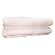 Optima Collection Level 27" X 54" White Bath Towels, Set of 2, 100% Eco-Friendly Pre-Consumer Regenerated Cotton