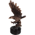 thumbnail image 3 of Majestic American Bald Eagle Skimming Over Water To Catch Fish Figurine W/ Base, 3 of 4