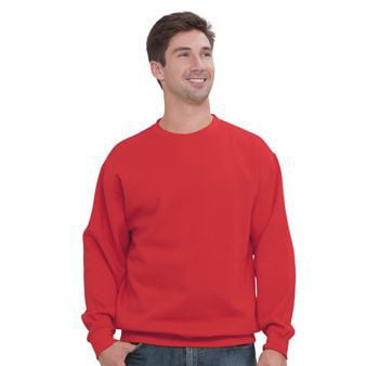 - OTTO 8.0 oz. Cotton Blend Fleece Unisex Classic Crewneck Sweatshirt - Red