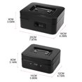 thumbnail image 3 of HLONK Small Cash Box with Combination Lock Portable Metal Money Box with Double Layer for Security, 3 of 20