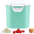 thumbnail image 2 of Caja de leche en polvo para bebés, dispensador de alimentos portátil de plástico, leche de fórmula en polvo, caja de almacenamiento para bebés, para niños, verde, 800 ml, 2 of 5