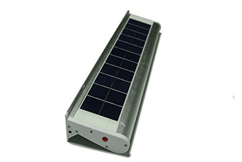 Solar Powered 10W LED Wall Flood Light – Gray Outdoor Integrated Solar Billboard & Sign Light with Dusk-to-Dawn All-Night Illumination
