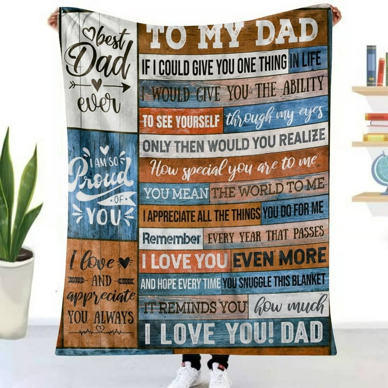 Gifts for Dad Blanket - to My Dad Gift - Birthday Gifts for Dad - Gifts for  Dad from Daughter - Meaningful Gifts for Dad - Best Dad Ever  Gifts,59x79''(#088) 