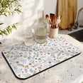 thumbnail image 3 of 2 Pack Washable Rubber Multicolored Flower Leaves Dish Drying Mats for Kitchen Counter Home Large Coffee Bar Pad Accessories and Decor for Utensils Stemware (2pcs 19.5''x12''), 3 of 6