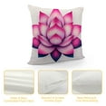 thumbnail image 4 of Orinice  Lotus Throw Pillow Cushion Cover, Vibrant Lotus Flower Pattern Spa Yoga Balance Energy Lifestyle Image, Decorative Square Accent Pillow Case,  White, 4 of 5