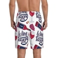 thumbnail image 3 of Gaeub Red Wine Glass Bottle Printed Men's Short Pajama Pants, Lightweight Lounge & Sleep Bottoms Keep You Cool - 4X-Large, 3 of 9