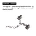 thumbnail image 4 of Unique Bargains 20Sets Ribbon Crimp Clamp Ends with Lobster Claw Clasps & Chain 10mm Metallic Black, 4 of 7