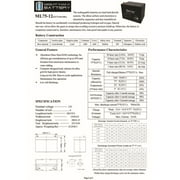 12V 75AH Battery Replacement for CSB GPL12750, GPL 12750