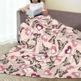 thumbnail image 6 of Sikiie Beautiful Butterflies and Hearts Ultra-Soft Micro flannel Blanket Luxury All Seasons Warm Blanket for Bedding Sofa and Travel (4 sizes)-80"x60", 6 of 7