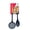 Blue, variant on 2PC Beechwood and Silicone Utensil Set, Large Skimmer, Large Spoon, Heat-Resistance Kitchen Utensils with Beechwood Handle