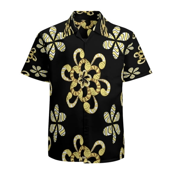 High Quality Hawaiian Shirts for Men Short Sleeve Aloha Beach Shirt Floral Summer Casual Button Down Shirts Blouses GJHZ9G
