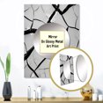 thumbnail image 3 of Designart "Soothing Cracks in Black and White" Abstract Collages Mirror Wall Decor - Modern Grey Abstract Mirror Wall Art For Entryway - 32" x 24" Inch, 3 of 5