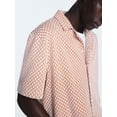 thumbnail image 4 of Free Assembly Men's Button Front Jacquard Shirt with Short Sleeves, Sizes S-3XL, 4 of 6