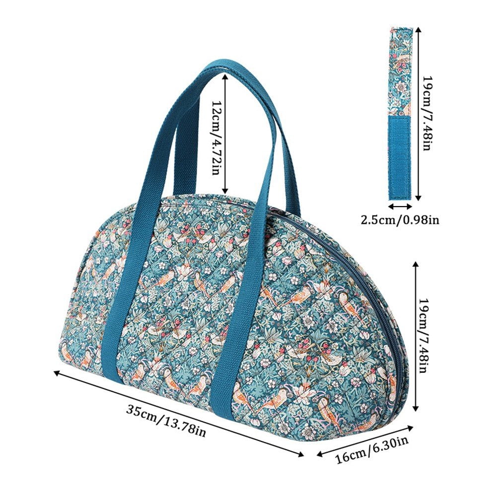 Portable Crochet Bag with Handle Crochet Tote Bag Travel Yarn Organiser Knitting Tools Accessories for Crafting Sewing