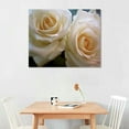 thumbnail image 2 of COMIO  Huge Roses in Pure White Wall Art Painting Pictures Print On Canvas Flower The Picture for Home Modern Decoration, 2 of 4