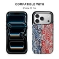 thumbnail image 5 of Red And Blue Painting Leather Wallet Case for iPhone 14 Plus Wallet Case Card Holder Flip, 5 of 8