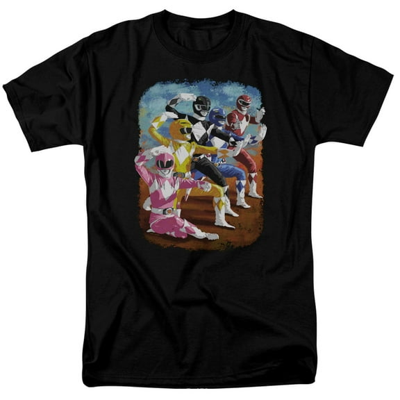 Power Rangers Impressionist Rangers Adult 18/1 T-Shirt Black