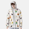 thumbnail image 3 of Picia Funny Chicken Women's Men's UPF 50+ Sun Protection Hoodie Shirt Long Sleeve SPF Fishing Outdoor UV Hiking Lightweight Shirts-Small, 3 of 9