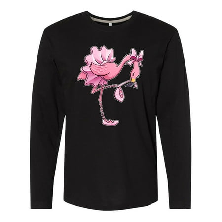 

Inktastic Flamingo Ballerina in Tutu and Ballet Toe Shoes Long Sleeve T-Shirt
