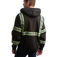 thumbnail image 4 of Bass Creek Outfitters Mens Fleece Hoodie - Safety Workwear ANSI/ISEA Class 3 High Visibility Hoodie, 4 of 7