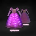 thumbnail image 3 of LED Light Up Princess Costume Dress for Girls - Glowing Purple Pink Fairy Tale Ball Gown, Birthday Party Halloween Outfit, Ages 3-12, 3 of 6