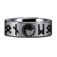 thumbnail image 2 of Lion and Wolf Tungsten Carbide Ring, 2 of 5