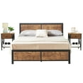 thumbnail image 2 of VECELO 3-Piece Rustic MDF Queen Brown, 2 of 8