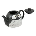 thumbnail image 2 of Whimsical Fat Black Owl Ceramic 52oz Large Tea Pot With Built In Strainer Spout, 2 of 5