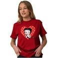 thumbnail image 2 of Vintage Ladies TShirts Tees T For Women Betty Boop Valentines Day Kisses Gift, 2 of 7
