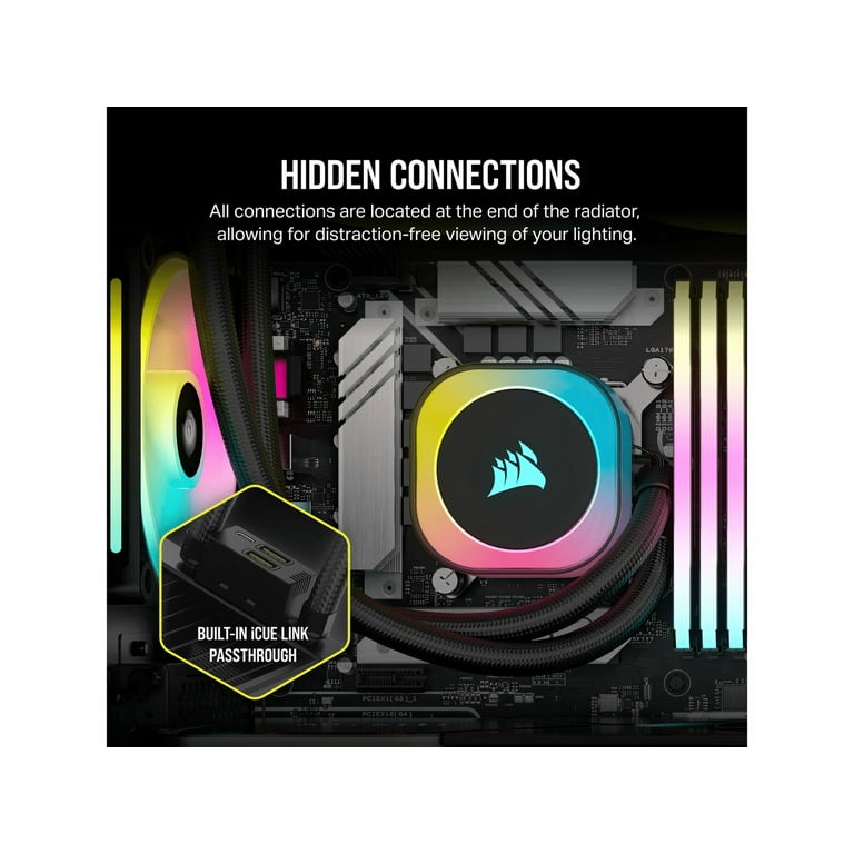 CORSAIR iCUE Link H115i RGB Liquid CPU Cooler - 280mm AIO - QX140