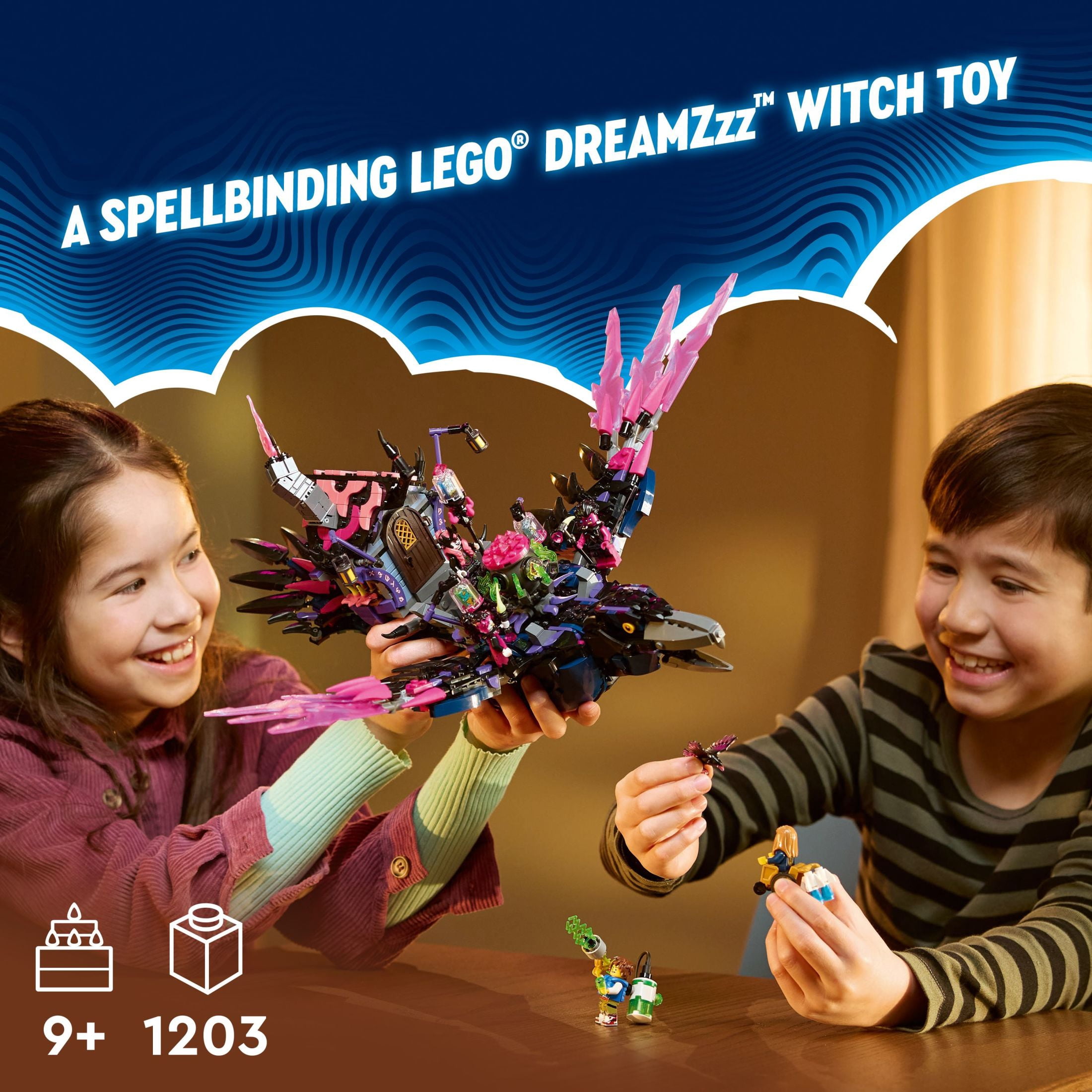 LEGO DREAMZzz The Never Witch’s Midnight Raven Building Toy - Christmas Toys for Boys & Girls, Age 9+ - Kids Toys W/ 3 Building Options & 5 Minifigures - 71478