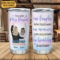 thumbnail image 2 of Personalized Besties Gifts For Women - Birthday Christmas - You Are My Person Custom Stainless Steel Tumbler 20 oz With Straw Lid Gifts Idea For Best Friend, Sister, Bestie, 2 of 5