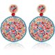 thumbnail image 1 of Pendientes colgantes con cuentas para mujer, aretes de cuentas coloridos hechos a mano, aretes colgantes de aro bohemio, 1 of 5