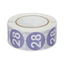 Uxcell 1 Inch Number 3 Stickers, 500 Labels Circle Dot Stickers Adhesive, Red