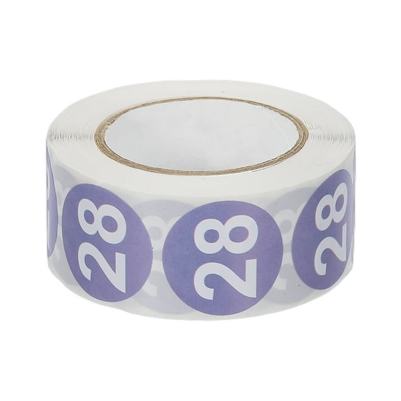 Uxcell 1 Inch Number 3 Stickers, 500 Labels Circle Dot Stickers Adhesive, Red