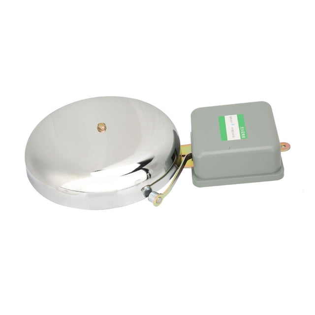 Timbre escolar eléctrico de acero inoxidable de 8 pulgadas para agencias de fábrica, escuela, 220 V 35 W