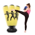 thumbnail image 1 of Graflsoa Eco-Friendly Inflatable PVC Punching Bag - Yellow, 155cm Height, 30cm Top Diameter, 60cm Base, Lightweight & Portable, 1 of 6