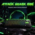 thumbnail image 6 of ATTACK SHARK R85 HE Wired Rapid Trigger Mechanical RGB Gaming Keyboard with Custom Lightbox,8KHz Polling Rate,0.005mm RT Accuracy,0.08MS Latency,Hall Effect,Magnetic Switch,Driver for PC, 6 of 8
