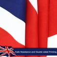 thumbnail image 3 of UK United Kingdom Flag, 400D Heavy Duty Polyester, Double-Sided Printing, Quadruple Stitched Fly Hem, Fade Resistant, 2 Brass Grommets, National Flag of UK for Home Outdoor, 3 of 9