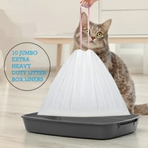Kitty Litty Disposable Extra Large Drawstring Litter Box Liners, 10 Count